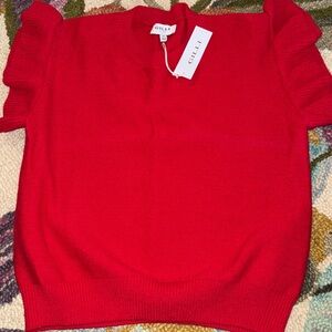 BRAND NEW Gilli Red Ruffle Sleeve Top